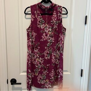 WHBM Floral Dress; V Neck
